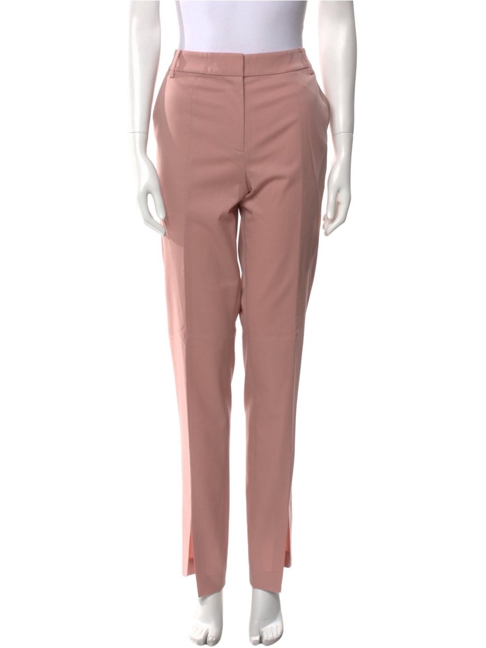Tibi Wool Straight Leg Pants in Pink, Size US 4